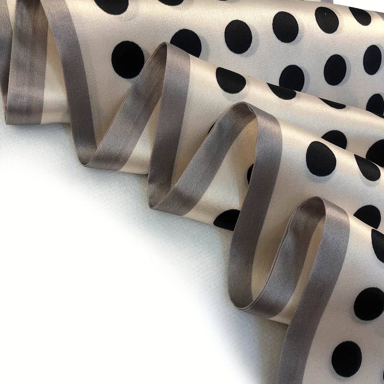 Y2K Silk Polka Dot Scarf Neckerchief Stylish Head Band Hair Tie