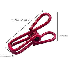 10pcs Chip Clips Keep Food Clothes Paper Secure PVC Coated Steel