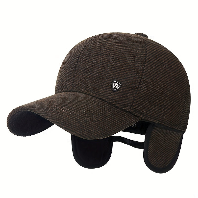 Men's Winter Ear Protection Warm Baseball Cap Thick Cotton Hat
