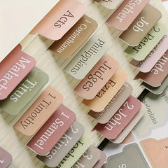 Bible Index Label Stickers 75pcs Large Unique Cross Design for Easy Page Finding