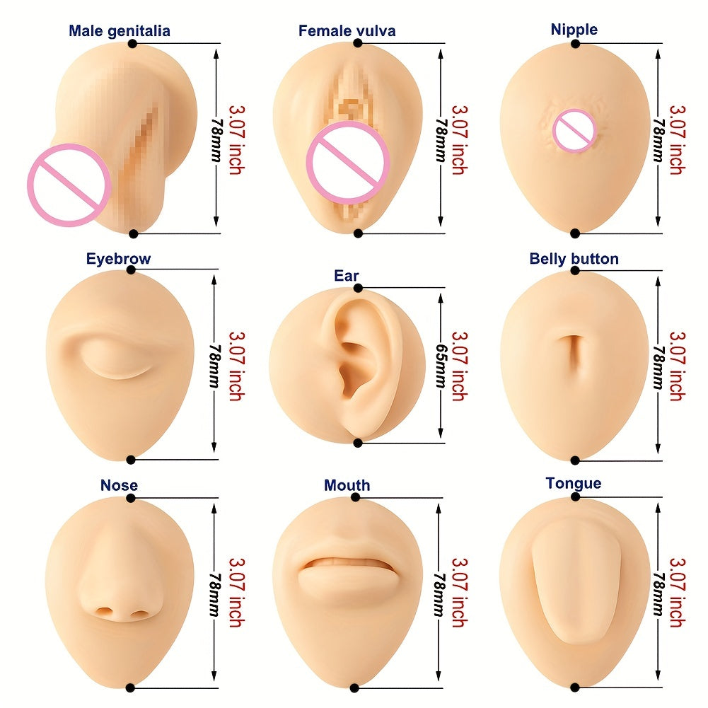 Silicone Human Face Model with Display Stand