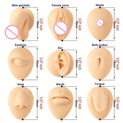 Silicone Human Face Model with Display Stand