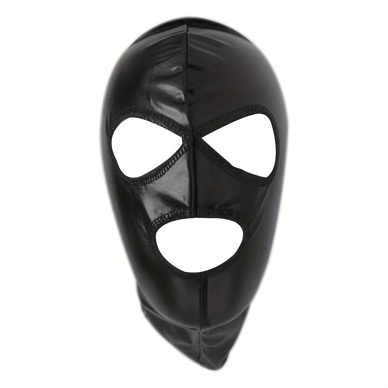 Sexy PU Leather Mask Breathable Headwear Halloween Role Play Props