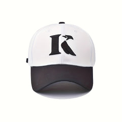 K Letter Embroidered Sunshade Duck Tongue Hat