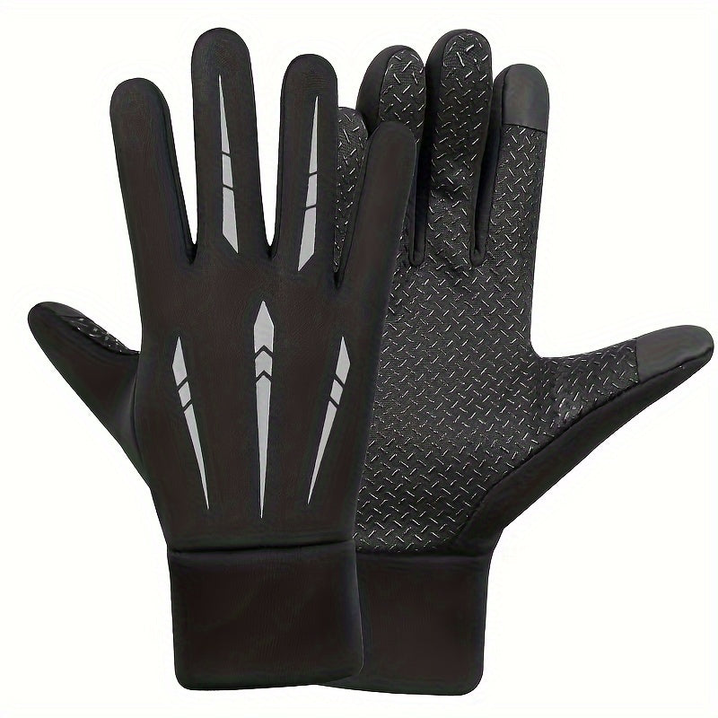 Winter Warm Gloves With Velvet Unisex Outdoor Gloves For Fishing Cycling