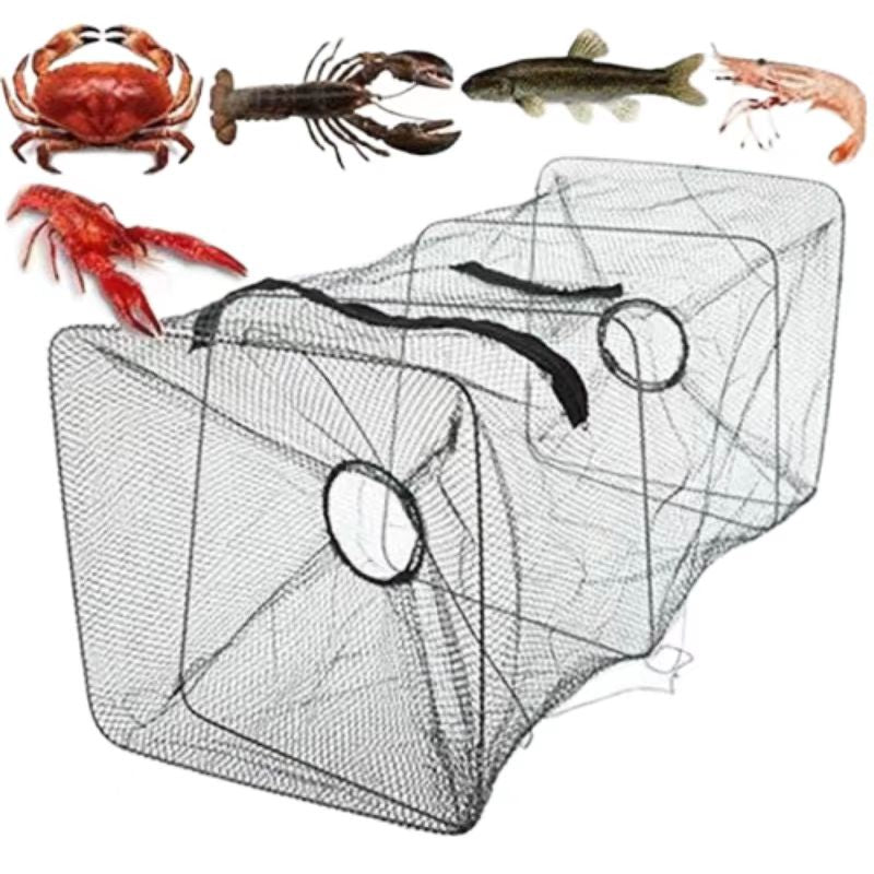 Foldable Fishing Bait Trap Catcher with Portable Cast Net 8.2x17.7 inches