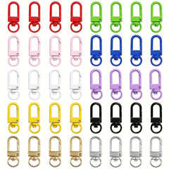 40pcs Metal Keychain Lobster Clasps Swivel Lanyards Snap Hook Key Ring