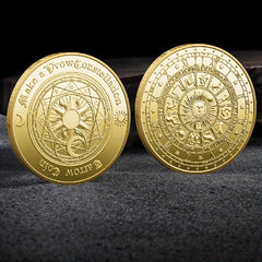 1pc Tarot Wish Coin Zodiac Lucky Coin Christmas Halloween Year's Gift
