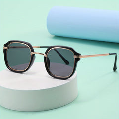 Kids Metal Square Frame Sunglasses UV Protection
