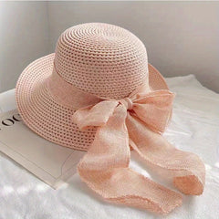Vintage Rolled Brim Sun Hat Straw Fedora Summer Outdoor Beach Hats