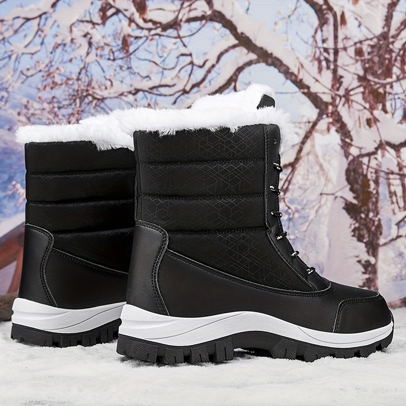 Women's Non slip High Tube Snow Shoes Warm Thick Bottom Shoes