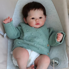 Waterproof Reborn Baby Doll Full Body Soft Vinyl Lifelike Rooted