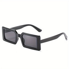 Vintage Square Frame Sunglasses Gradient Lens Wrap Around Eyewear