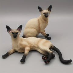 Siamese Cat Solid Desktop Ornament Simulation Animal Model Toy