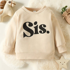 Infant Baby Girls Autumn Letter Print Sweatshirt Long Sleeve Pullover Tops