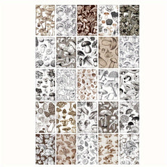 50 Sheets Retro Plant Floral Gift Wrapping Paper Notebook Base Paper