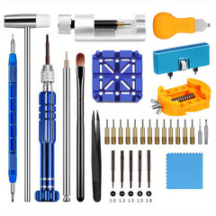 34pcs Watch Repair Kit w/ Link Removal & Resizing Tools & Opener Screwdriver Set