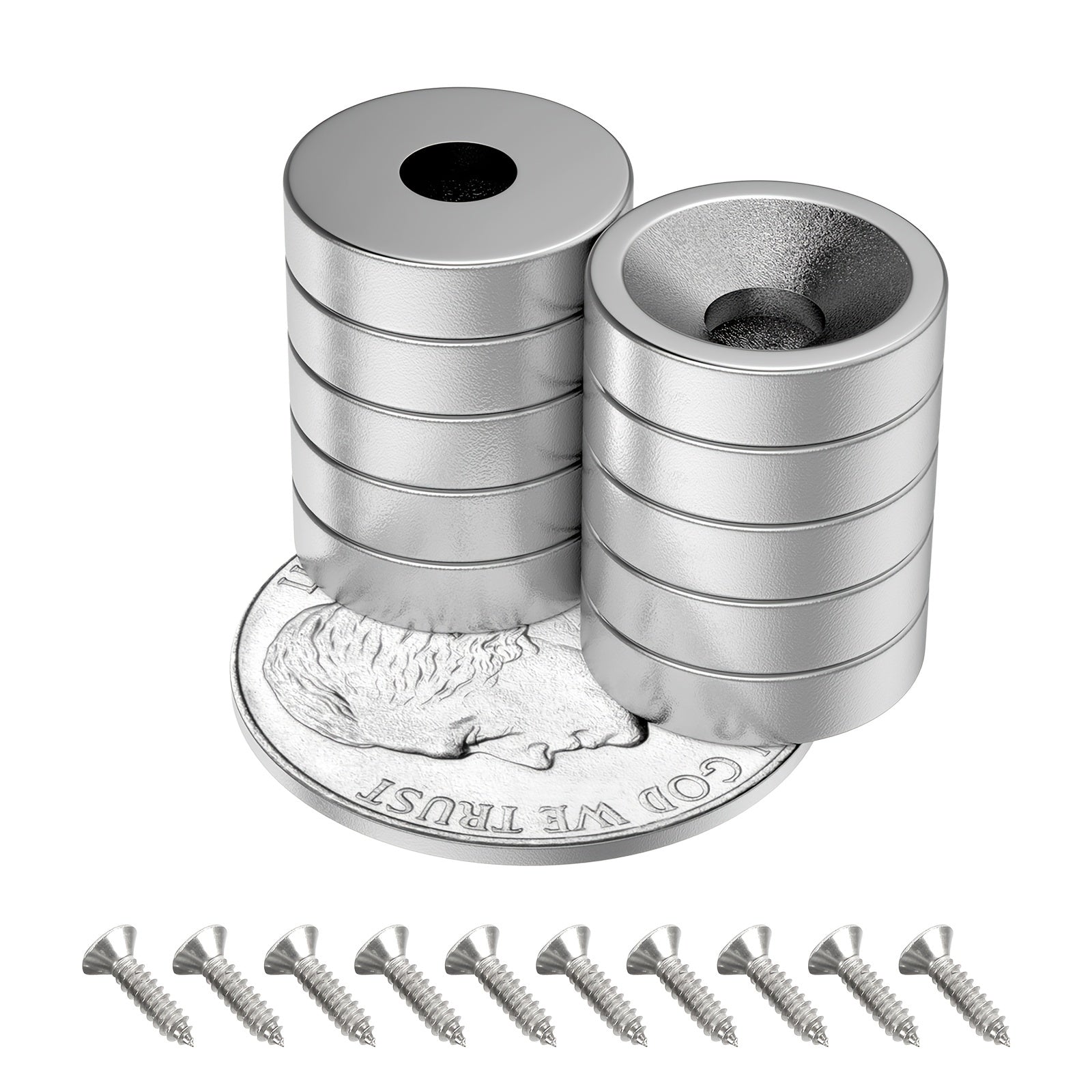 10pcs 12x3mm Hole 4mm Neodymium Disc Magnets