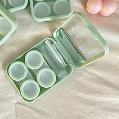 Travel Lens Case Box Mirror Tweezers Remover Tool Solution Bottle