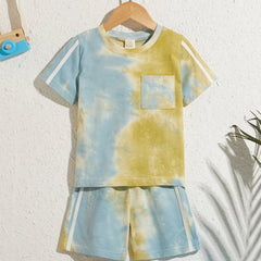 Boys Tie Dye T-shirt & Shorts Set for Summer