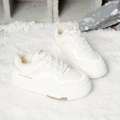 Women's Winter Lace-up Thermal Skate Shoes with Faux Fur Lining