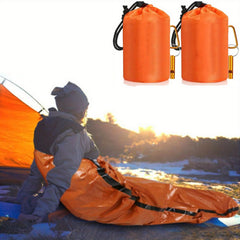 2pcs Emergency Sleeping Bag Set For Camping Hiking Outdoor Activities