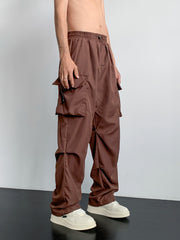 Men's Cargo Pants Casual Hip Hop Style Loose Fit Wide Leg Pants
