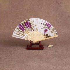 Chinese Style Fan Folding Women's Ancient Style Classic Dance Student Foldin...