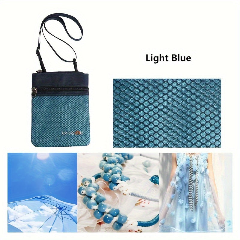 Travel Shoulder Bag for Passport Protection with Zipper - Lightweight & Durable
