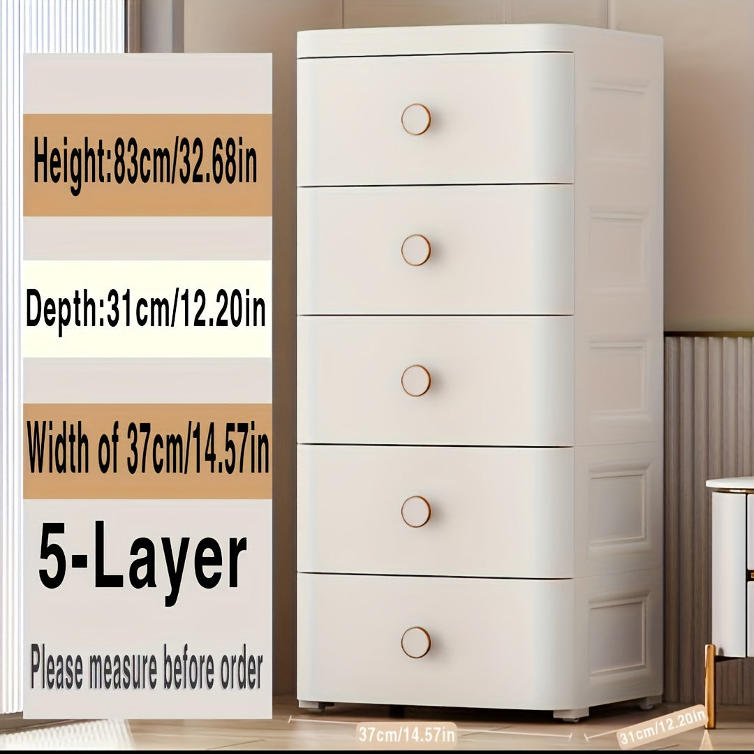 Drawer Storage Cabinet Plastic Layer Storage Shelf For Clothes Toys Craft