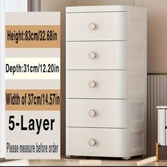 Drawer Storage Cabinet Plastic Layer Storage Shelf For Clothes Toys Craft
