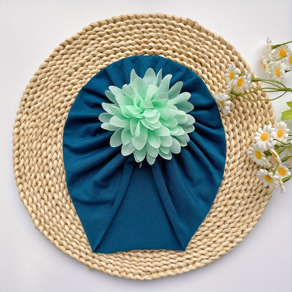 Soft Elastic Baby Girls Flower Turban Headband