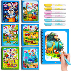 Water Coloring Book Paint With Water Cartoon Animal Dinosaur Vehicle Alphabet
