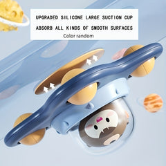 Rocket Suction Cup Spinning Top Baby Toy