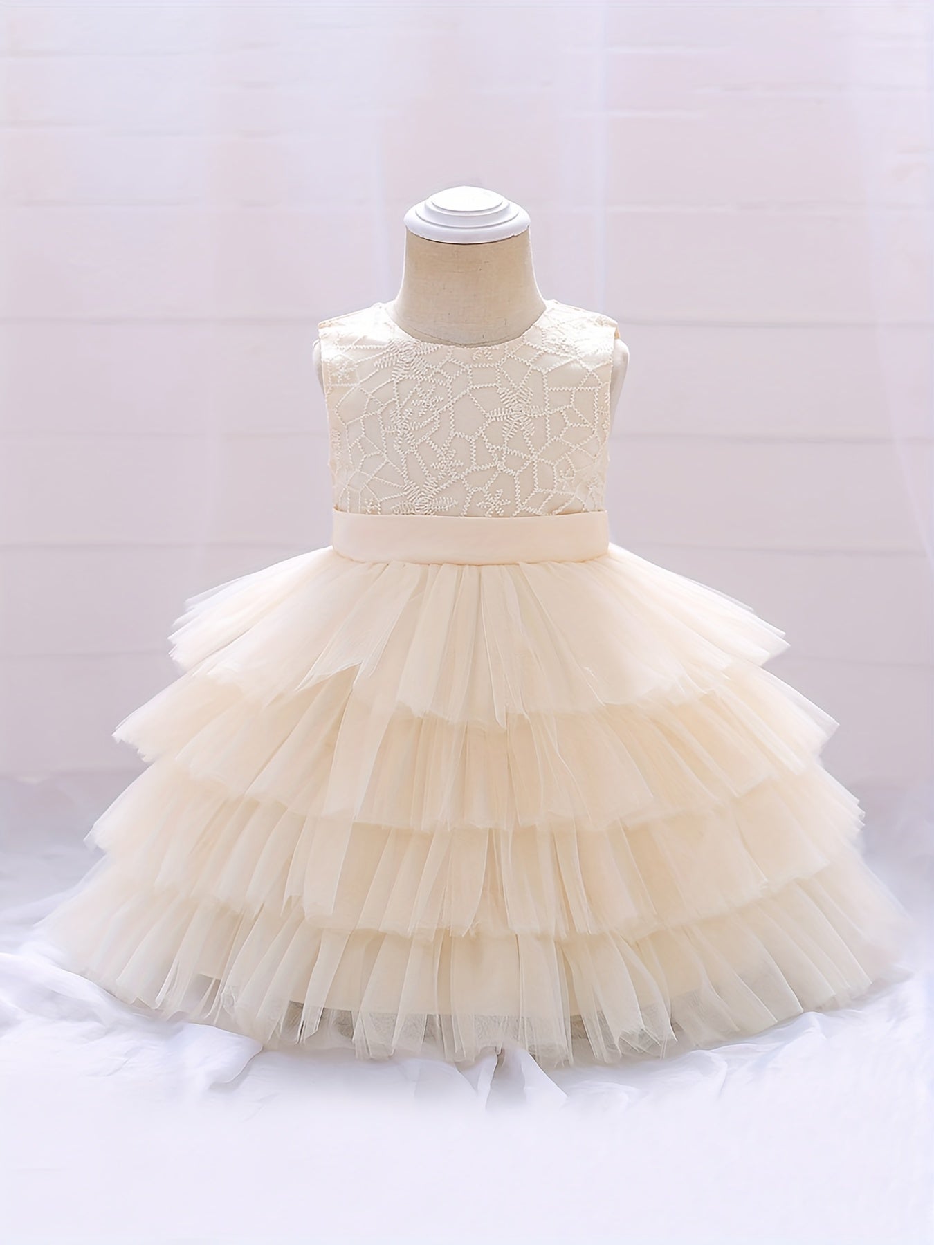 Kids Fairy Sleeveless Mesh Fluffy Dress