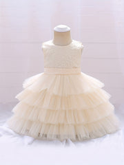 Kids Fairy Sleeveless Mesh Fluffy Dress