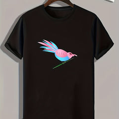 Bird Print Men's Graphic T shirt Casual Comfy Tees For Summer Mens Clothing