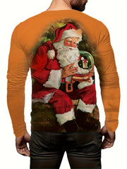 Christmas Santa Claus 3D Print Men's Long Sleeve T shirt