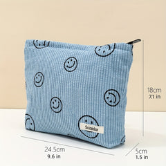 Roomy Makeup Pouch Bag for Women Teens Girls Zipper Closure Travel Organizer