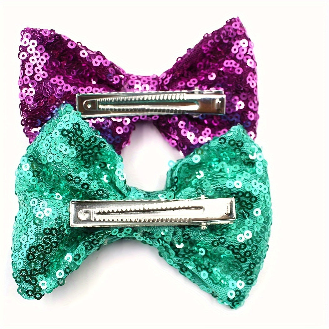 15pcs Sequin Bow Hairpin Hair Accessories