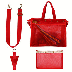 1pc Portable Crochet Storage Bag Knitting Bag Crochet Storage Tote Bag
