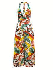 Wide Leg Jumpsuit Backless Vacation Casual Jumpsuit