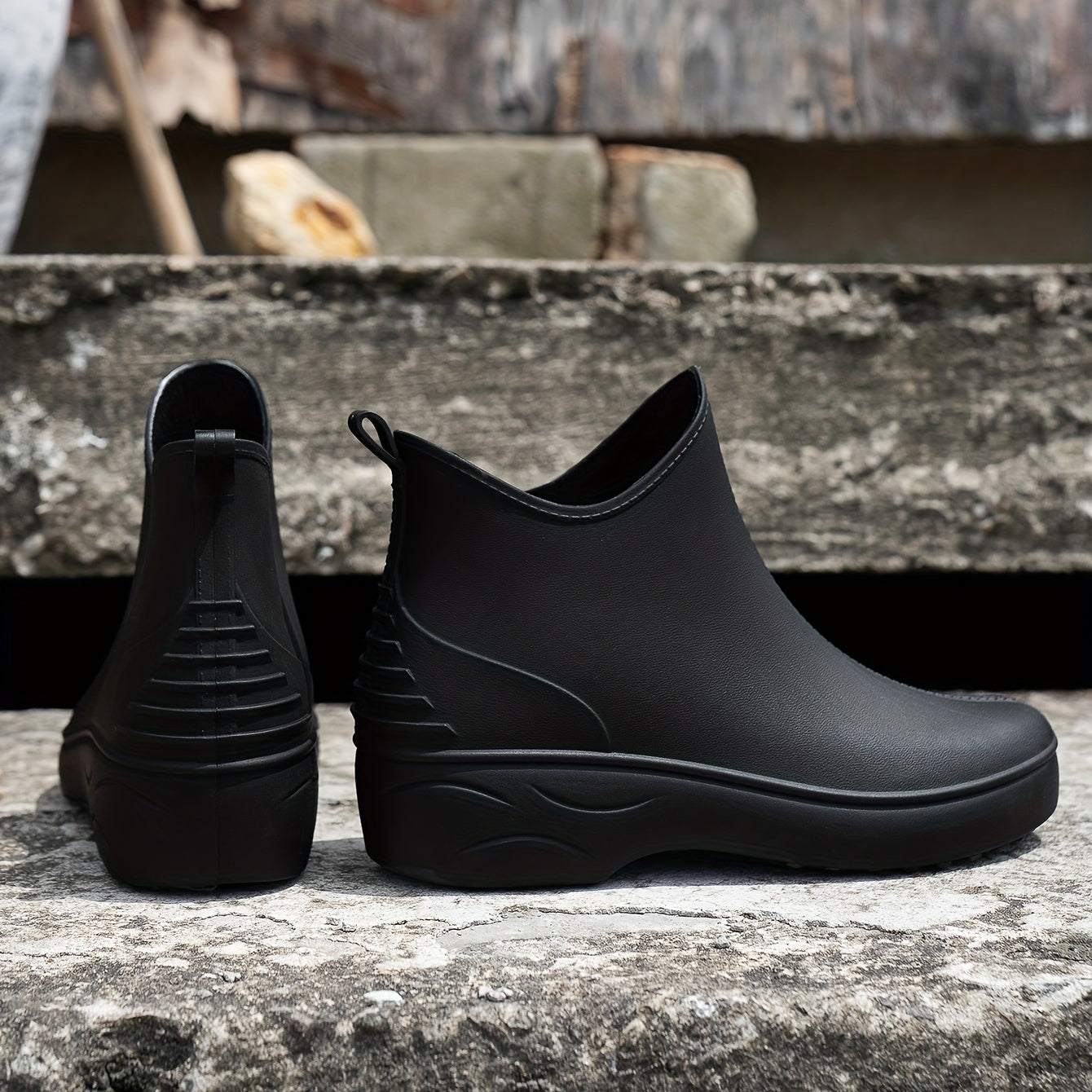 Women's Waterproof Rain Boots Comfortable Solid Medi