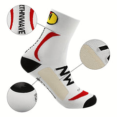 Men's Creative Pattern Sport Socks, 3 Pairs
