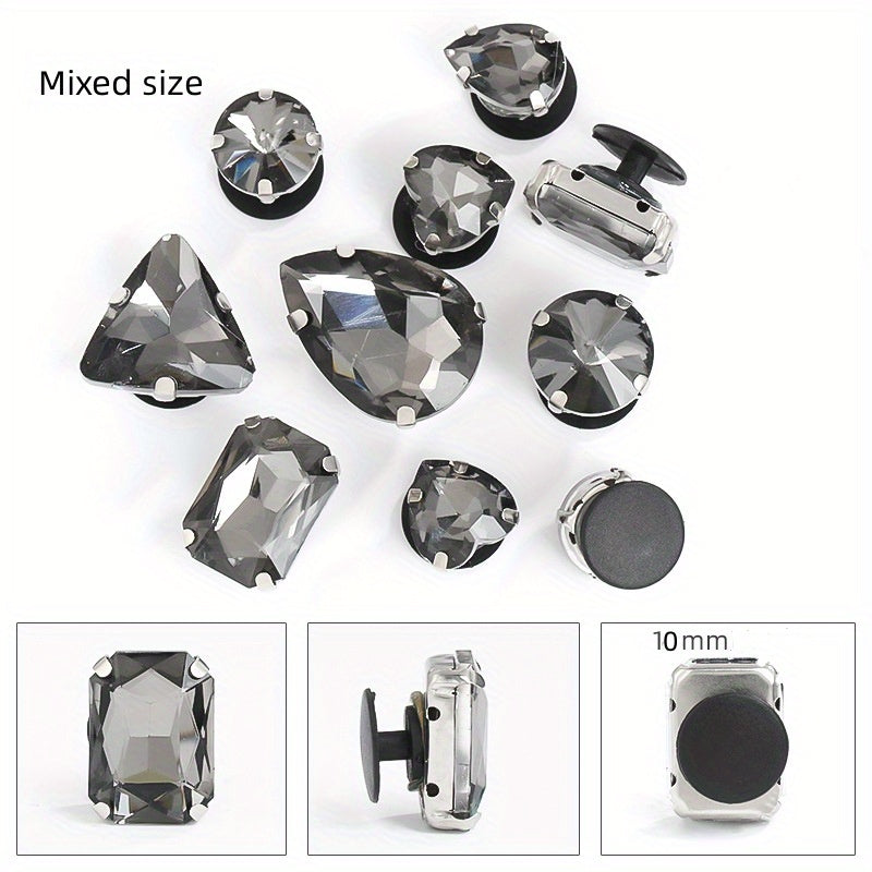 10pcs Mixed Claw Drill DIY Accessories Box Bag Shoe Buckle