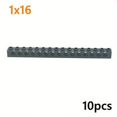 10pcs 1X16 Perforated Brick Building Blocks - MOC Parts