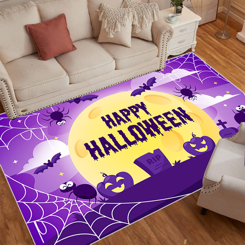 Spider Pattern Carpet Halloween Element Creative Carpet