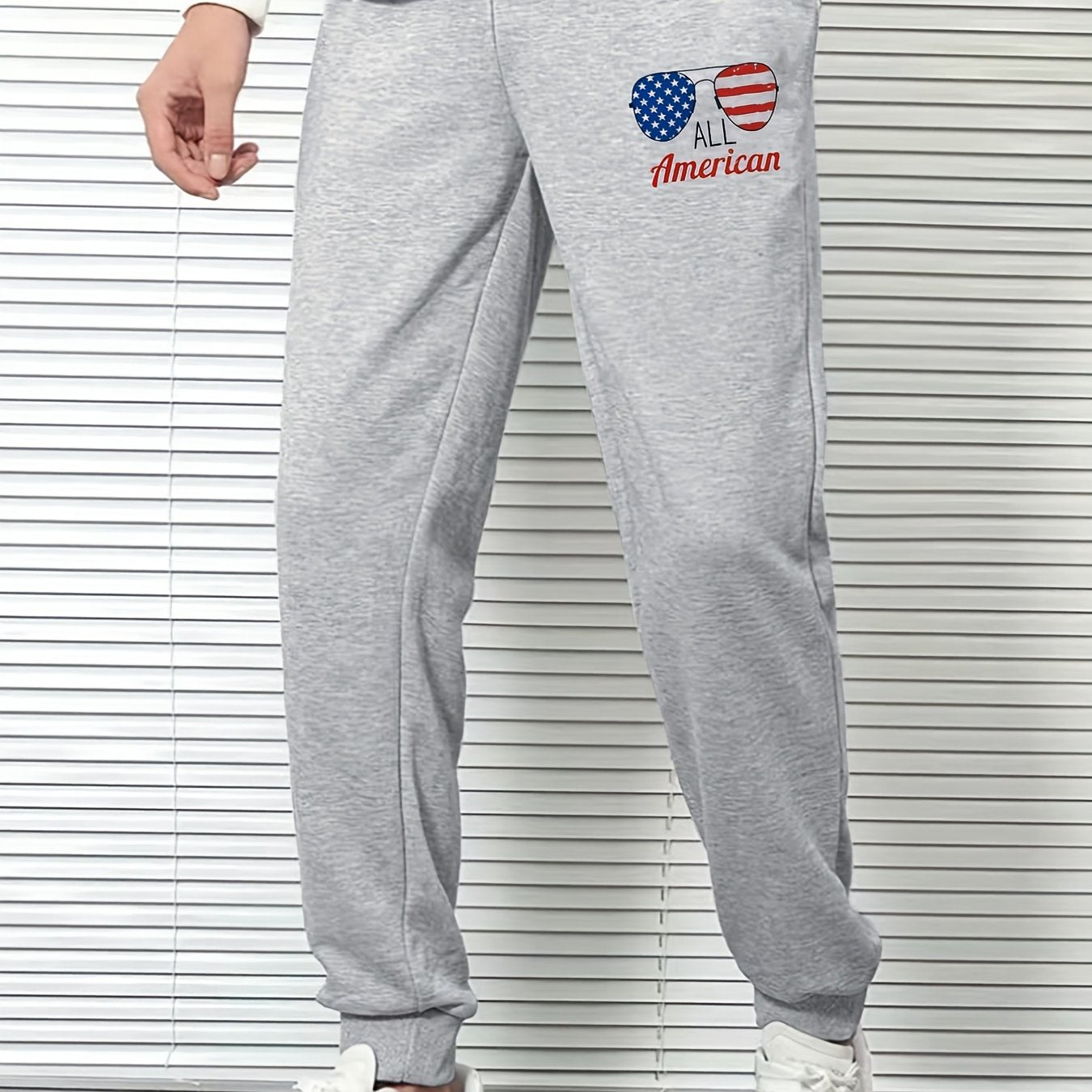 Men's Sports Trousers Glasses Print Casual Joggers Pants