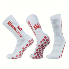 Non slip Football Socks With Grip Pads Breathable Wear resistant Soccer Socks