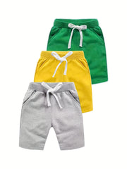 3 Boys Cotton Shorts Comfortable Stretch Quick-drying Summer Outdoor